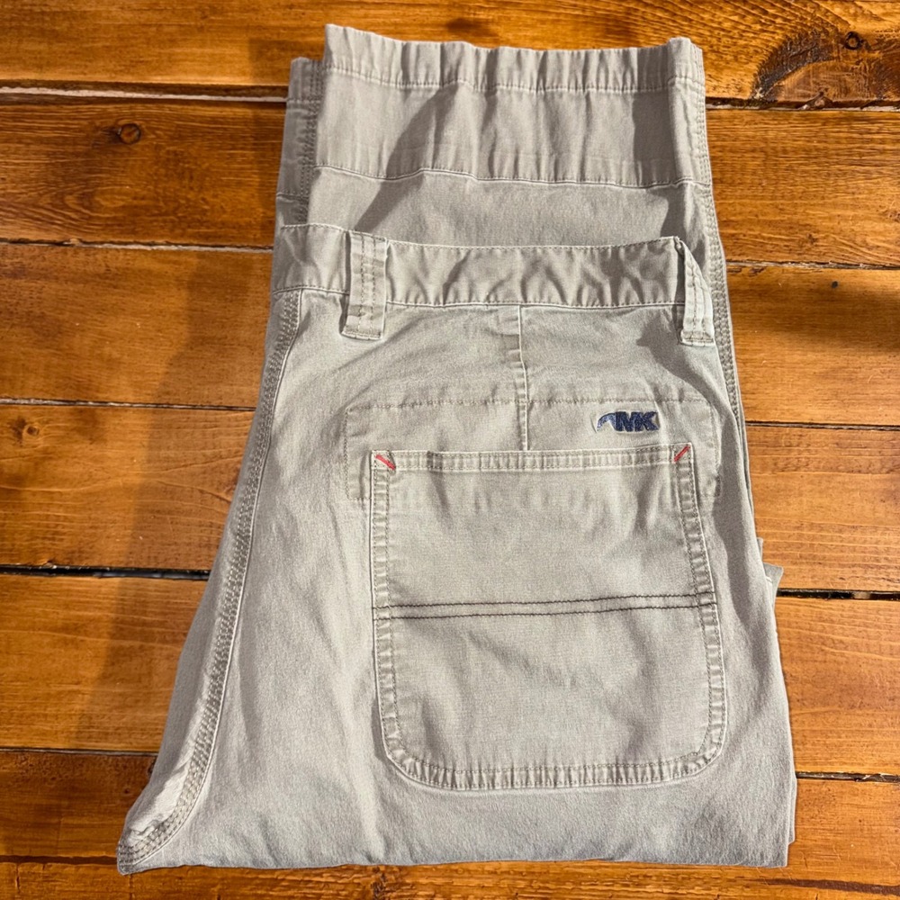 Mountain Khakis Pants Men 36x32 (Fits 35x30) Gray Relaxed Organic Cotton Chino